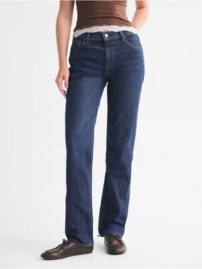 Abercrombie 90’s Straight Mid Rise Jeans